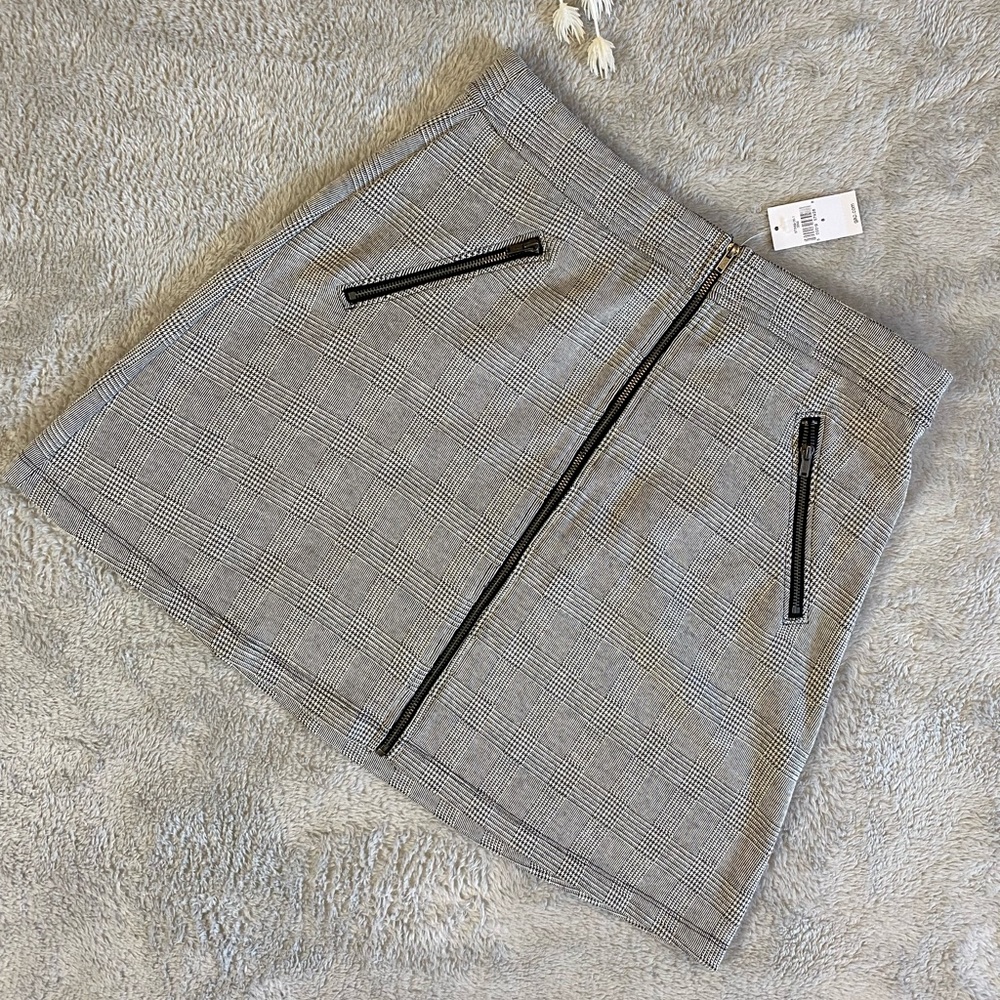 NWT Gap Plaid Zip Pocket Mini Skirt Size 8